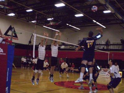 Jordao Casimiro (17) records one kill against Mountainers in Hamilton on Nov. 27. Jordao Casimiro (17) records one kill against Mountainers in Hamilton on Nov. 27.
