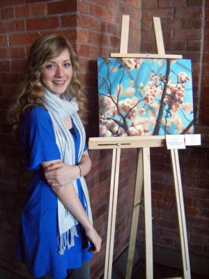 Rachel Idzerda won best in show with her painting, Blossoms. Rachel Idzerda won best in show with her painting, Blossoms.