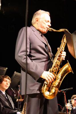 Music teacher Pat LaBarbera, on saxophone, wowed the crowd. Music teacher Pat LaBarbera, on saxophone, wowed the crowd.